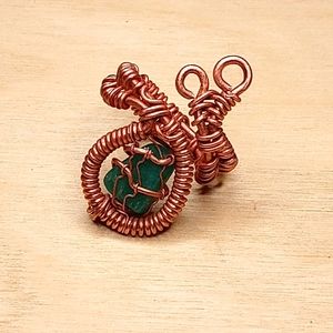 Apatite Stone / Copper Ring